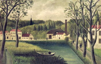 Slika na platnu Landscape with a Fisherman, after 1886