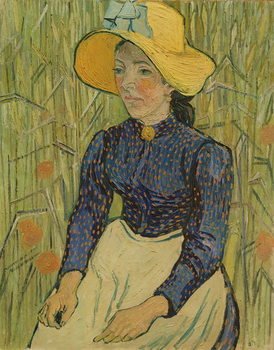 Slika na platnu Peasant Girl in Straw Hat, 1890