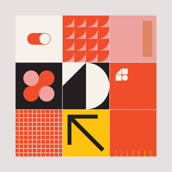 Slika na platnu Brutalism Design Abstract Vector Pattern