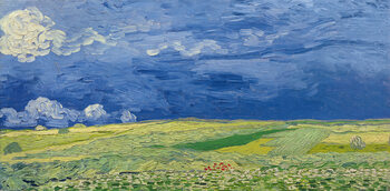 Slika na platnu Wheatfields under thunderclouds, 1890