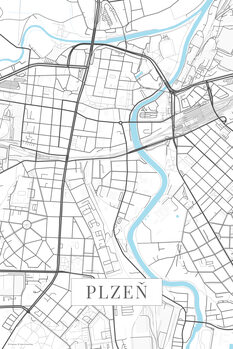 Принти на полотні Plzen white
