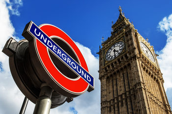 Art Print on Demand Big Ben and Westminster Station Underground