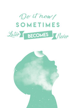 Art Print on Demand Do it now - Blue