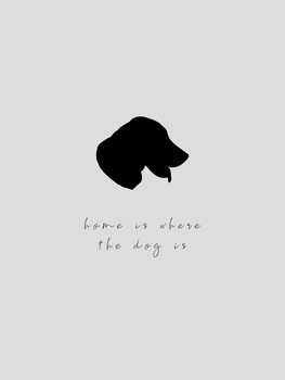 Illustration home is where the dog is