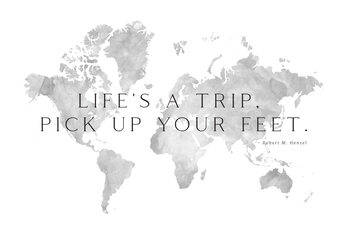 Illustration Life's a trip world map