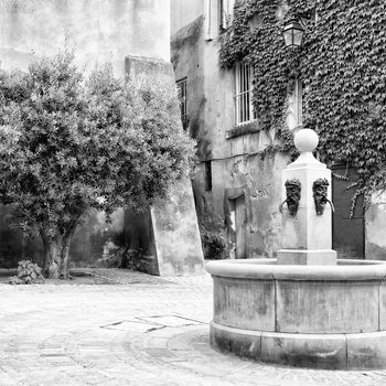 Art Print on Demand Provencal Place B&W