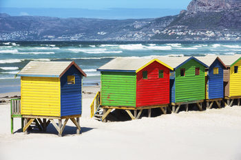 Art Print on Demand Row of Beach Houses on Beach