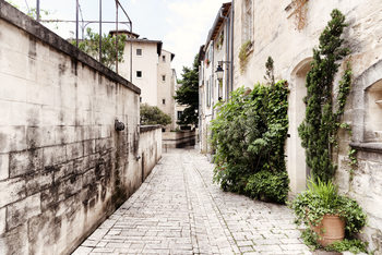 Art Print on Demand Street Scene in Uzès