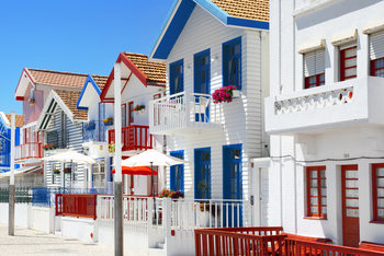 Art Print on Demand Typical Houses of Costa Nova