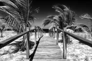 Art Print on Demand Wooden Pier on Tropical Beach