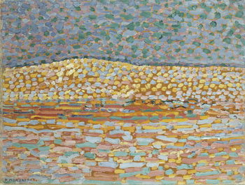 Принти на полотні Pointillist Dune Study, Crest at Left, 1909