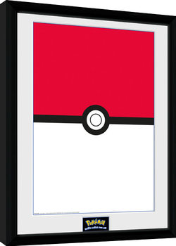 Framed poster Pokemon - Pokeball