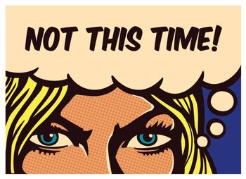 Αυτοκόλλητο Pop art comics panel determined woman