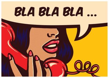 Αυτοκόλλητο Pop art comics panel with woman