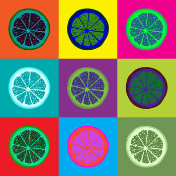 Αυτοκόλλητο Pop Art Lemon Vector