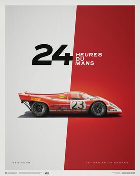 Art Print Porsche 917 - Salzburg - 24 Hours of Le Mans - 1970