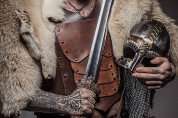 Sticker Portrait of a viking warrior