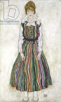Sticker Portrait of Edith Schiele, the artist's wife, 1915
