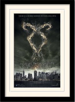 THE MORTAL INSTRUMENTS : LA CITÉ DES TÉNÈBRES – rune Poster encadré en verre