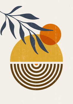 Poster Abstract  Sun print boho minimalist