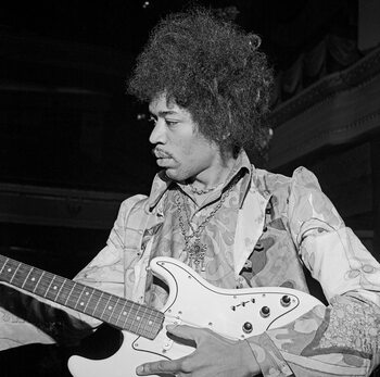 Poster American guitarist, composer and singer Jimi Hendrix
