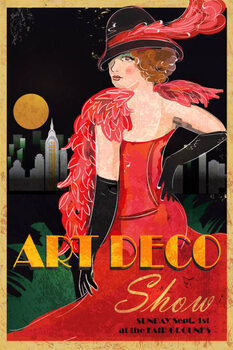 Poster Art Deco style vintage  poster