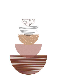 Poster Beautiful abstract image of semicircles with