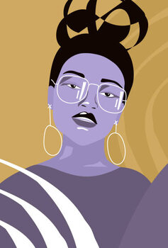 Poster Fashion Woman Retro Portrait Illustration