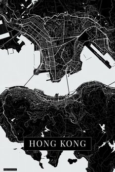 Poster Hong Kong black