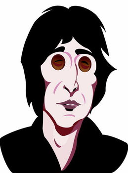 Slika na platnu John Lennon, English singer, songwriter , colour 'graphic' caricature