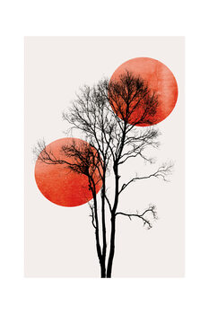 Poster Kubistika - Sun and moon hiding