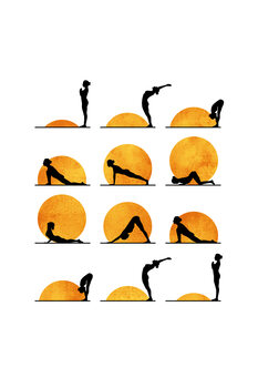 Poster Kubistika - Yoga sun