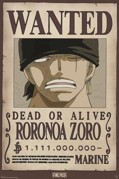 Poster One Piece - Wanted Zoro Wano