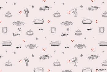 Poster Prijatelji - Caffe symbols