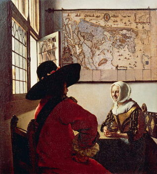 Slika na platnu Soldier and laughing girl, 1658