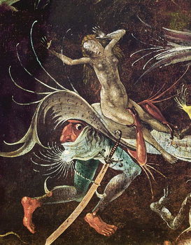 Poster The Last Judgement, detail of a Woman being Carried Along by a Demon