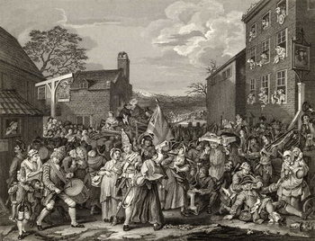 Poster The March to Finchley, engraved by T.E. Nicholson,