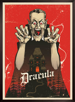Poster Vampire Dracula Poster and haunted house