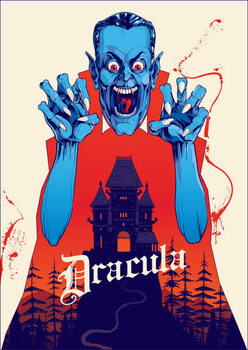 Poster Vampire Dracula Poster and haunted house