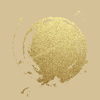 Poster Vector gold paint stroke. Abstract gold