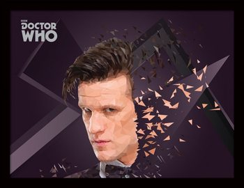 Doctor Who - 11th Doctor Geometric Poster emoldurado de vidro