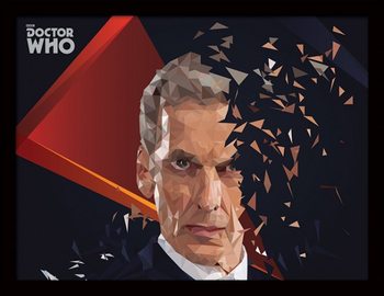 Doctor Who - 12th Doctor Geometric Poster emoldurado de vidro