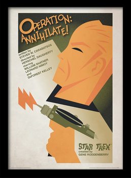 Star Trek - Operation: Annihilate! Poster emoldurado de vidro