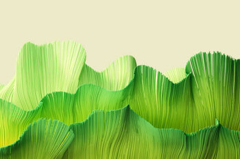 Poster 3D Abstract green twisted background
