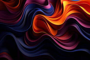 Poster Abstract 3d wave stripe pattern background