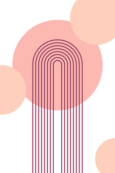 Poster Abstract poster with boho arches and