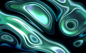 Poster Abstract Vibrant Neon Blue Green Morphing