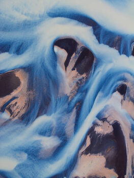 Poster aerial abstract view of the river