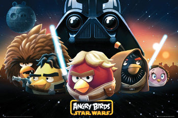 Poster Angry birds Star Wars - space