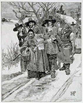 Poster Arresting a Witch, engraved by J. Bernstrom